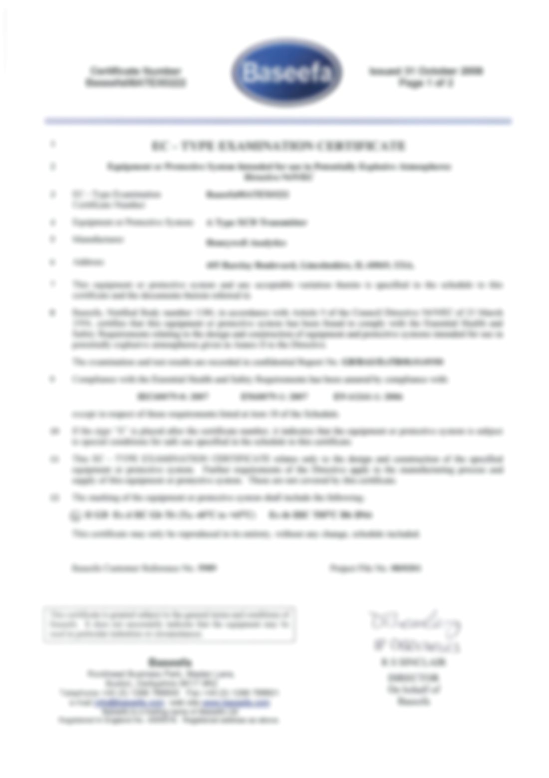 ATEX EC-Type Examination