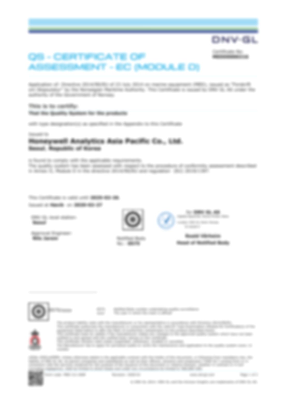 DNV-GL Quality System Assessment