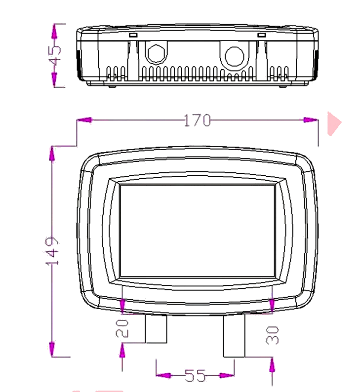 Honeywell Composite Air Quality Monitor Dimensions